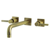 Kingston Brass KS6023DL Concord Wall Mount Tub Faucet, Antique Brass