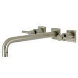 Kingston Brass KS6058DL Concord Wall Mount Tub Faucet, Brushed Nickel