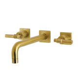 Kingston Brass KS6027ML Milano Wall Mount Tub Faucet, Brushed Brass