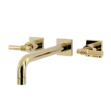 Kingston Brass KS6022ML Milano Wall Mount Tub Faucet, Polished Brass