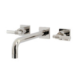 Kingston Brass KS6026ML Milano Wall Mount Tub Faucet, Polished Nickel