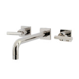 Kingston Brass KS6026CML Manhattan Wall Mount Tub Faucet, Polished Nickel