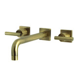 Kingston Brass KS6023CML Manhattan Wall Mount Tub Faucet, Antique Brass