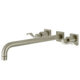 Kingston Brass KS6048DFL NuWave Wall Mount Tub Faucet, Brushed Nickel