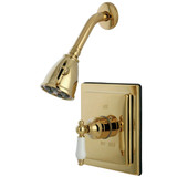 Kingston Brass VB8652PLSO Victorian Tub & Shower Shower Faucet, Polished Brass