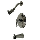 Kingston Brass NB3630ACL American Classic Single-Handle Tub and Shower Faucet, Black Stainless Steel