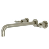 Kingston Brass KS8058ML Milano Wall Mount Tub Faucet, Brushed Nickel