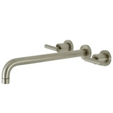 Kingston Brass KS8048CML Manhattan Wall Mount Tub Faucet, Brushed Nickel