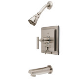 Kingston Brass KB86580CML Manhattan Single-Handle Tub and Shower Faucet, Brushed Nickel