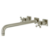 Kingston Brass KS6048BX Metropolitan Wall Mount Tub Faucet, Brushed Nickel