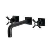 Kingston Brass KS6020ZX Millennium Wall Mount Tub Faucet, Matte Black