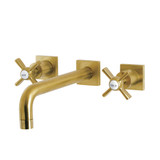 Kingston Brass KS6027ZX Millennium Wall Mount Tub Faucet, Brushed Brass