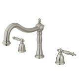 Kingston Brass KS1348TL Heritage Roman Tub Faucet, Brushed Nickel