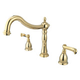 Kingston Brass KS1342FL Heritage Roman Tub Faucet, Polished Brass