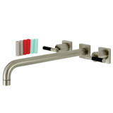 Kingston Brass KS6048CKL Kaiser Wall Mount Tub Faucet, Brushed Nickel