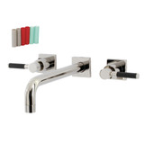 Kingston Brass KS6026DKL Ksiser Wall Mount Tub Faucet, Polished Nickel