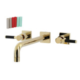 Kingston Brass KS6022DKL Ksiser Wall Mount Tub Faucet, Polished Brass