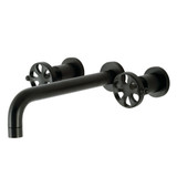 Kingston Brass KS8020RX Belknap Two-Handle Wall Mount Tub Faucet, Matte Black