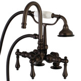 Kingston Brass AE13T5 Aqua Vintage Clawfoot Tub Faucet with Hand Shower, Oil Rubbed Bronze