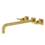 Kingston Brass KS6047DL Concord Wall Mount Tub Faucet, Brushed Brass