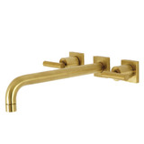 Kingston Brass KS6057CML Manhattan Wall Mount Tub Faucet, Brushed Brass