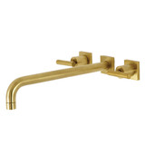 Kingston Brass KS6047CML Manhattan Wall Mount Tub Faucet, Brushed Brass