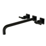 Kingston Brass KS6040ML Milano Wall Mount Tub Faucet, Matte Black