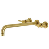 Kingston Brass KS8047DL Concord Wall Mount Tub Faucet, Brushed Brass