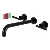 Kingston Brass  KS8050CKL Kaiser Wall Mount Tub Faucet, Matte Black