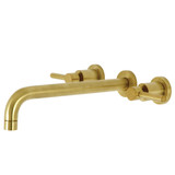 Kingston Brass KS8057DL Concord Wall Mount Tub Faucet, Brushed Brass