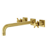 Kingston Brass KS6057DX Concord Wall Mount Tub Faucet, Brushed Brass