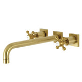 Kingston Brass KS6057BX Metropolitan Wall Mount Tub Faucet, Brushed Brass