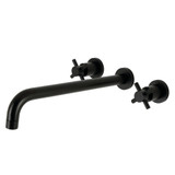 Kingston Brass KS8040DX Concord Wall Mount Tub Faucet, Matte Black