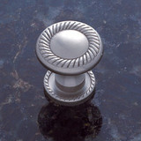 JVJ 67446 Satin Nickel 31 mm (1.21") Rope Door Knob With Back Plate