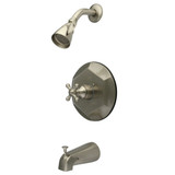 Kingston Brass KB4638BX English Vintage Tub with Shower Faucet, Brushed Nickel