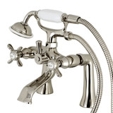 Kingston Brass KS288PN Essex Clawfoot Tub Faucet with Hand Shower, Polished Nickel