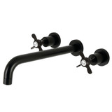 Kingston Brass KS8050BEX Essex Wall Mount Tub Faucet, Matte Black