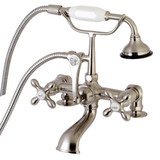 Kingston Brass Aqua Vintage AE209T8 Vintage 7-Inch Tub Faucet with Hand Shower, Brushed Nickel