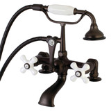 Kingston Brass Aqua Vintage AE211T5 Vintage 7-Inch Tub Faucet with Hand Shower, Oil Rubbed Bronze