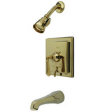 Kingston Brass KB86524HL Tub and Shower Faucet, Polished Brass