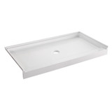 Kingston Brass Aqua Eden VTSB60326C Bonaire 60" x 32" Anti-Skid Single Threshold Shower Base with Center Drain Hole, White