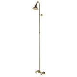 Kingston Brass CCK2137PX Vintage Shower Combo, Brushed Brass