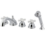 Kingston Brass KS33515PX Roman Tub Faucet with Hand Shower, Polished Chrome