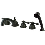 Kingston Brass KS33555AL Roman Tub Faucet with Hand Shower, Oil Rubbed Bronze