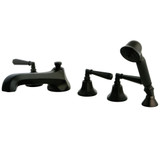 Kingston Brass KS43055HL Roman Tub Faucet with Hand Shower, Oil Rubbed Bronze