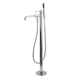 Kingston Brass  KS7031DPL Paris Freestanding Tub Faucet with Hand Shower, Polished Chrome