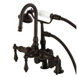 Kingston Brass CC613T5 Vintage Clawfoot Tub Faucet with Hand Shower, Oil Rubbed Bronze