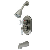 Kingston Brass KS36380PL Tub and Shower Faucet, Brushed Nickel