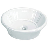 Kingston Brass Fauceture EV18157 Vintage Vitreous China Single Bowl Drop-In Bathroom Sink, White - 17 11/16 x 14 3/8 x 7 inches