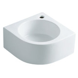 Kingston Brass Fauceture EV1094 Manhattan Ceramic Corner Bathroom Sink, White